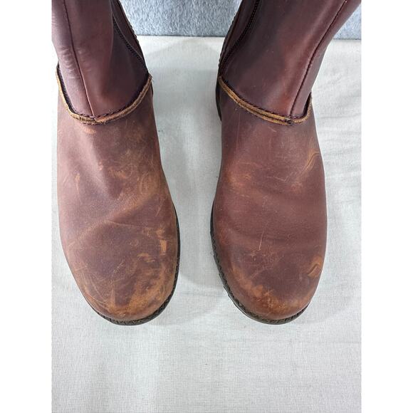 Eddie Bauer Women's sz 6.5 Trace Boots Zip Up Riding Style Waterproof Leather - Picture 2 of 8